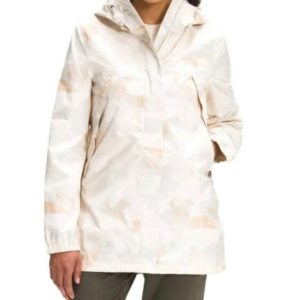 The North Face Women's Printed 2X Antora Parka Apricot Ice Canyon Camo Print NWT